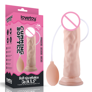 Ftalat ücretsiz Cumming Softee su Spay pompası Squirting 8.5 "yumuşak boşalma yapay penis Sextoys - Product Image 1