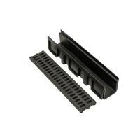 Caniveau de drainage résidentiel en HDPE avec grille de couverture pour cour et aménagement paysager