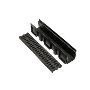 Durevole costruzione HDPE sistema di drenaggio di plastica nera a forma di U di scarico <span class=keywords><strong>grondaia</strong></span> con coperchio - Product Image 4