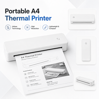 Impresora Térmica Portátil GD80 A4, Conexión Bluetooth y USB a PC para Impresión de Documentos