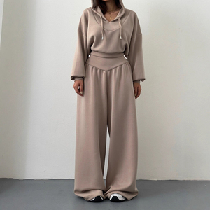 PASUXI Set <span class=keywords><strong>Sportivo</strong></span> da Donna 2 Pezzi, Felpa con Cappuccio a V Traspirante ed Ecologica, Pantaloni Jogger, <span class=keywords><strong>Abbigliamento</strong></span> Casual da Palestra - Product Image 3