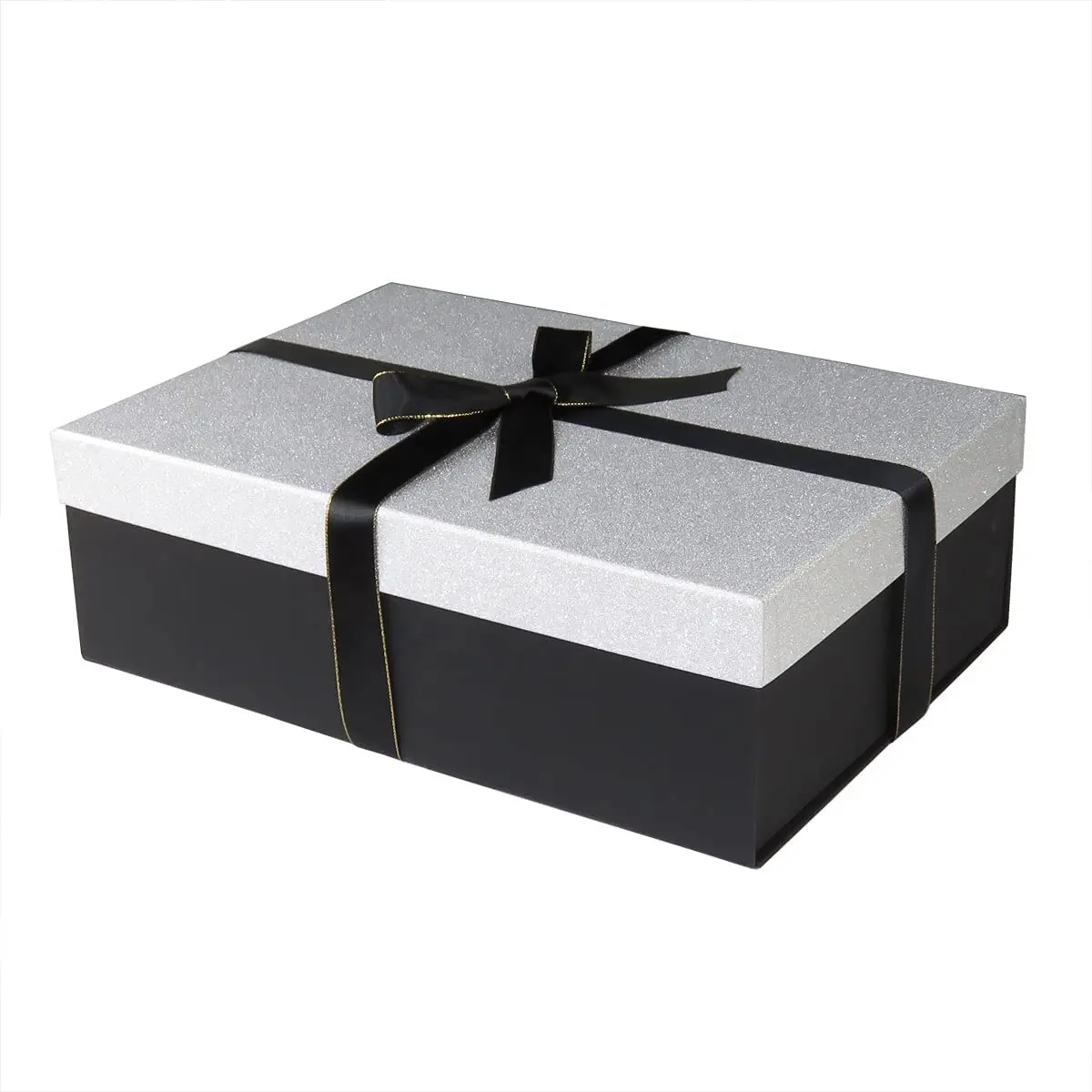 Shoes Gift Box Foldable With Lid / Container Packaging Ribbon Shredded paper