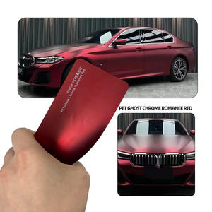 1,52x18m PET Romane Rot Matt Farbwechselnde Autofolie Fahrzeugfolierung Karosserie-Aufkleber Folienrolle - Product Image 3