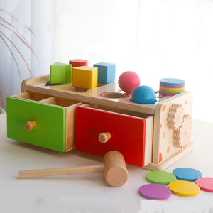 Boîte à <span class=keywords><strong>tiroir</strong></span> <span class=keywords><strong>Montessori</strong></span> multifonctionnelle en bois à double <span class=keywords><strong>tiroir</strong></span> pour enfants, jouets de développement de l'intelligence pour l'éducation précoce - Product Image 2