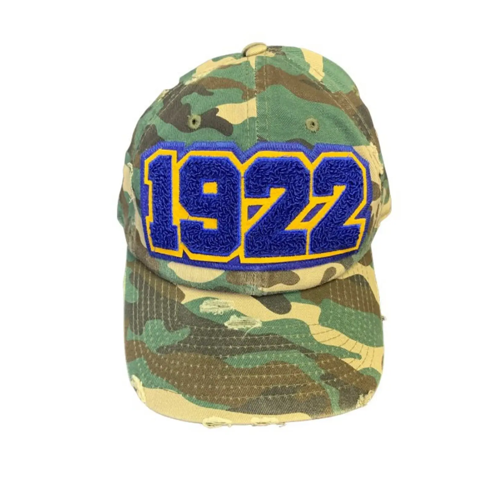 1922 Sigma Gamma Rho angosciate Camo cerotti ciniglia cappello ricamato ciniglia con lettere cappelli