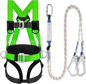 Kit pengaman jatuh, <span class=keywords><strong>Harness</strong></span> keselamatan biru, digunakan di atap seluruh bodi dengan tali Lanyard penyerap guncangan Internal - Product Image 4