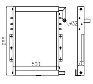 Enfriador de Aceite Hidráulico JSY, Equipo de Intercambio de Calor, Radiador Personalizado de Repuesto para Excavadoras HYUNDAI/R55-<span class=keywords><strong>7</strong></span>/R55W-<span class=keywords><strong>7</strong></span> - Product Image 6