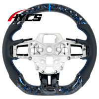 Volant personnalisé en fibre de carbone véritable forgée pour Mustang EcoBoost GT 2018-2023, Mustang GT350 GT350R 2.3L 5.0L GT500