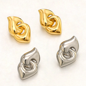 COOL vente en gros personnalisé Vintage plaqué or Designer bijoux de mode boucles d'oreilles en acier inoxydable - Product Image 1