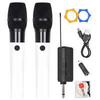 Micrófono Dinámico Inalámbrico de Mano Dual Rayco WX17 con Cancelación de Ruido, 2.4GHz, Recargable por USB-C para Karaoke y Canto