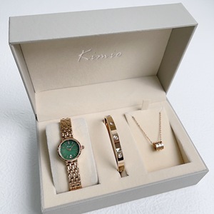 นาฬิกาข้อมือสุภาพสตรีคลาสสิกโลหะผสมควอตซ์ญี่ปุ่นกันน้ำสำหรับผู้หญิงชุดของขวัญวันวาเลนไทน์สำหรับผู้หญิง - Product Image 1