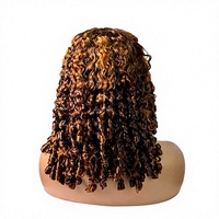 Perruque de cheveux bouclés au crochet style Spring Curly, élastique, type dreadlocks africaines, cheveux indiens, longueur moyenne, peut être permanentée et teinte