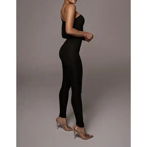 Ingrosso nuovo Designer di moda monospalla traspirante manica lunga tinta unita tute da donna Sexy tute da donna - Product Image 2