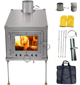 Portable Outdoor Titanium Alloy <b>Stove</b> Multi-functional <b>Tent</b> <b>Stove</b> with <b>Wood</b>-<b>burning</b> <b>Stove</b> with a 8.2ft (2.5m) Pipe 13L Capacity - Product Image 1