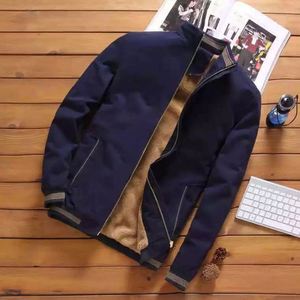 I-0662 Blouson Bomber Homme Tendance Grande Taille Écologique Coupe-Vent à Col Montant et Fermeture Éclair – Nouvelle Collection Printemps-Automne - Product Image 4