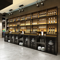 Haute qualité personnalisé moderne Bar cave à vin Volume stockage buffet verre coin armoire Table d'appoint meubles de salon