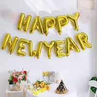 Kit de ballons en aluminium Mylar à lettres Joyeux Nouvel An Chinois, couleur or rose métallisé, argent et or, pour fête, vente en gros