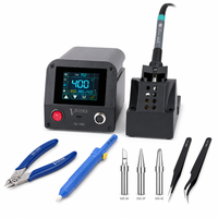 Kit de station de soudage haute fréquence 180W avec aspirateur à soudure, pinces et 3 embouts, écran tactile intelligent pour l'assemblage de circuits imprimés
