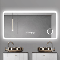 Miroir de salle de bain LED étanche, miroir intelligent à écran tactile, miroir éclairé, fabricant de miroirs, fournisseur de miroirs sur mesure