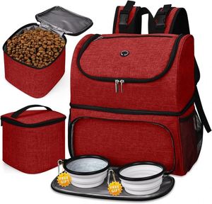 Free sample Pet Food Storage Bag,14-Cup Dog Food Travel Bag with 2PCS <b>Collapsible</b> Dog Travel <b>Bowls</b> - Product Image 1