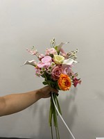 Bouquet de mariée bordeaux H483, lys Calla, fleurs en cascade pour les mariages et les cérémonies, fleurs artificielles en soie