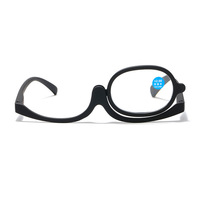 Lunettes de lecture anti-lumière bleue miroir cosmétique rotatif pour les femmes âgées d'âge moyen maquillage des sourcils vente en gros