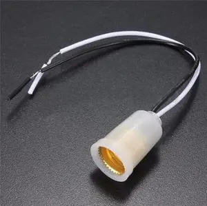 E12 base de lâmpada plástico led lâmpada soquete lâmpada com fio