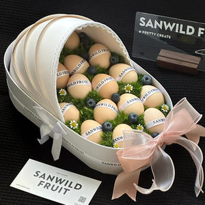 क्रेडल फूल बॉक्स अंडे पोस्टपार्टम हाथ उपहार बॉक्स फूलों की टोकरी फूल बुकेट पैकेजिंग बॉक्स - Product Image 3