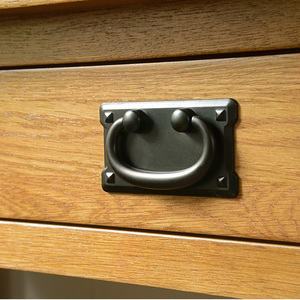 Đen Kéo Xử Lý 3 Inch Đồ Nội Thất Vòng Kéo Antique Nhiệm Vụ Ngăn Kéo Kéo Nội Flatback Phần Cứng Xử Lý Kẽm Hợp Kim Hiện Đại - Product Image 4