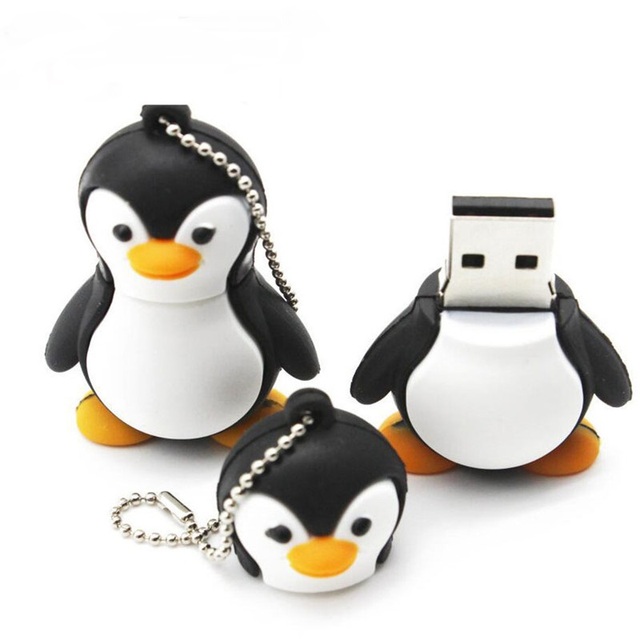 Lovely Penguin Animals Cartoon U Disk Mini Memory Thumb Stick  2Gb 4Gb 8Gb 16Gb 64Gb Flash Drive Pendrive
