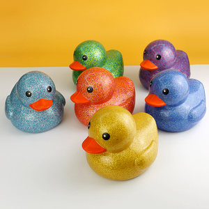Juguetes de Baño para Bebés, <span class=keywords><strong>Patos</strong></span> de Goma Grandes de <span class=keywords><strong>5</strong></span> Pulgadas con Logotipo Personalizado, Surtido de <span class=keywords><strong>Patos</strong></span> de Goma con Brillantina, Juguetes de PVC para Aliviar el Estrés - Product Image 3