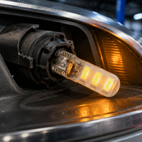 T10 W5W LED-Blitzlicht, Positionsleuchte, Seitenmarkierungsleuchte, Dauerlicht und Blinklicht, Ohne Bohren, Plug-and-Play