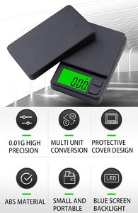 เครื่องชั่งดิจิตอลแบบพกพาขนาดเล็ก 200 กรัม ความละเอียด 0.01 กรัม  วัสดุสแตนเลส เหมาะสำหรับชั่งเครื่องประดับ - Product Image 3