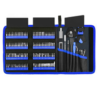 Kit de réparation de téléphones portables 142-en-1 : Tournevis électrique enveloppé de tissu pour démontage et réparation d'ordinateurs portables Apple et Android