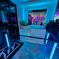 Lámpara de Pie LED RGBW de 5W Recargable, con Rotación de 360 Grados y Control Remoto, para Discotecas, Bares y Restaurantes