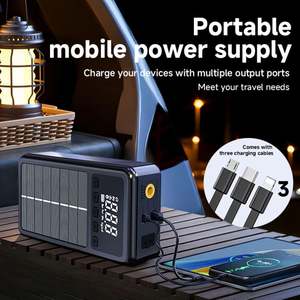 Pompe à air pour pneus de voiture, rechargeable, solaire, promotionnelle, avec alimentation d'urgence, grand volume d'air, 5V - Product Image 6