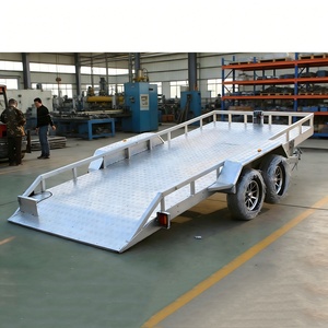 <span class=keywords><strong>Remolque</strong></span> de Plataforma Plana de Acero Doble Reforzado Q235, Sistema de Frenado Electrónico Hidráulico, Capacidad de 2500 kg <span class=keywords><strong>para</strong></span> ATV y Motocicletas - Product Image 3