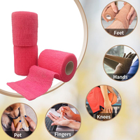 Trousse de premiers secours, bandage auto-adhésif, bandage cohésif, rouleaux de bandages élastiques auto-adhérents pour le sport, la médecine et l'industrie