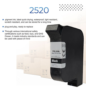 Cartouches d'encre de Malaisie en gros, originales 45 45si 652 2580 2588 JS10 Fol13b Solvent Noir, FDS complet, 12 mois, 42ML - Product Image 5