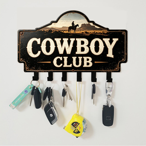 Man Cave Vintage Metal Sign <strong>Key</strong> Holder Rustic Route 66 <strong>Hook</strong> My Garage My Rule Sign Multi-purpose Cowboy Club Iron <strong>Wall</strong> <strong>Hook</strong> - Product Image 5