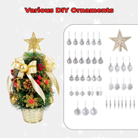 Acryl-Metall Musikalischer Kreativer Weihnachtsbaum Mini-Ornament-Teppich für Weihnachtsbäume
