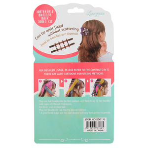Trenzador de Cabello de Plástico Negro, Clip para Cola de Caballo, Herramienta para Peinar - Product Image 6