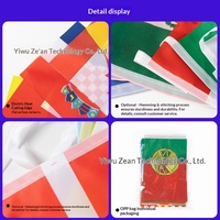 Drapeaux en guirlande de 50 pays, Bannières de supporters de 100 pays, Drapeaux suspendus de 200 pays de 1421 cm pour décoration de bar, Guirlandes déroulables de 2028 cm en polyester