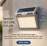 Lampe murale solaire LED, éclairage extérieur pour jardin, portail, mur, IP65, étanche, avec détecteur de mouvement