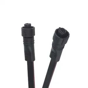 waterproof IP66 connector 3pin 5pin M6 M8 electric male and female extension cable for bike motorcycle