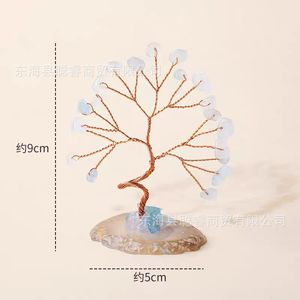 <b>Crystal</b> <b>Tree</b> With Agate Base Natural Stone Decor For Business Gift Office Desk Ornament - Product Image 2