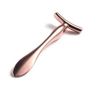 Private Label Simple Rose Gold <b>Metal</b> Eye Contour Massager Face <b>Roller</b> - Product Image 4