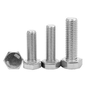 Vis hexagonales en acier inoxydable 304 Dongming M4 M5 M6 M8 M10 M12 M14 M24 DIN933 A2-70 pour connexion et fixation - Product Image 1