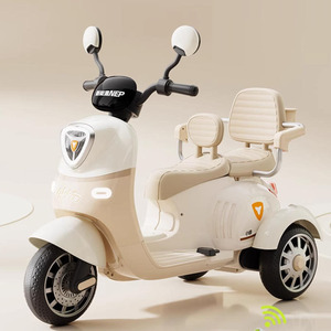 Children Electric Motorcycle Tricycle Rechargeable Double Seat <b>Remote</b> <b>Control</b> <b>Toy</b> For 1-6 Years Old Kids - Product Image 2