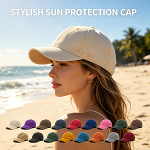 Casquette Snapback Souple Non Structurée en Coton Lavé Couleur Unie avec Logo Personnalisé pour Protection Solaire Extérieure et Sport - Product Image 1